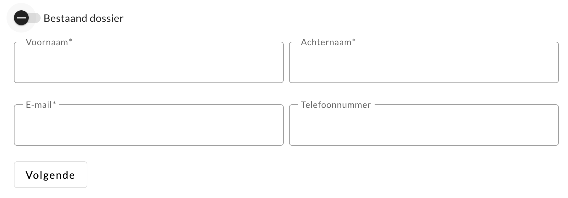 Afspraak gegevens invullen