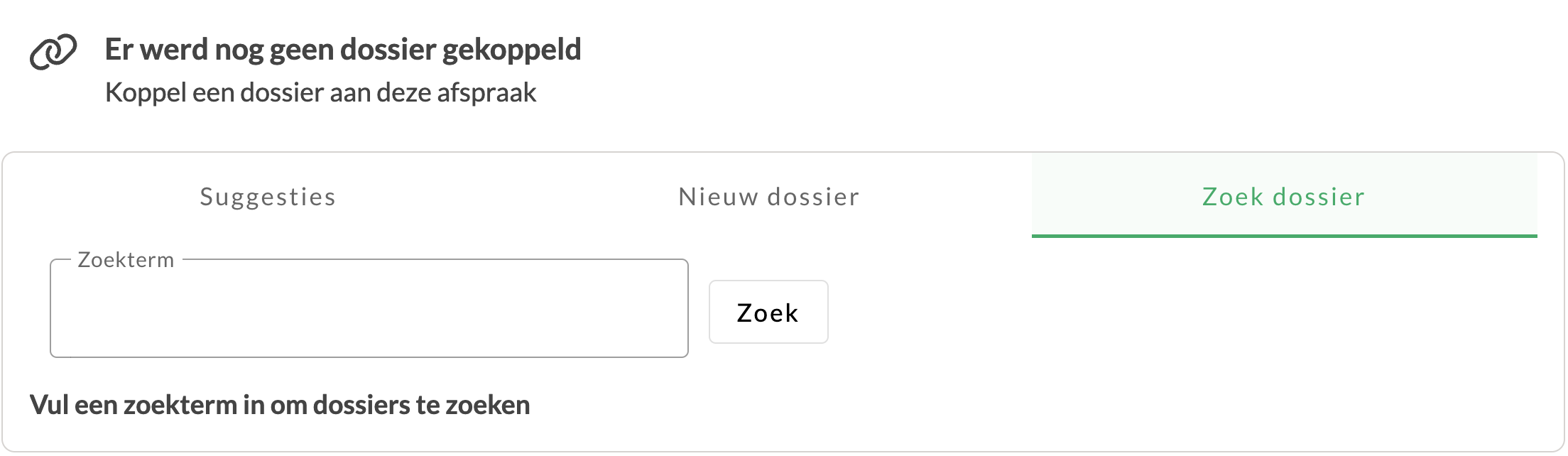 Afspraak koppelen aan patiëntendossier