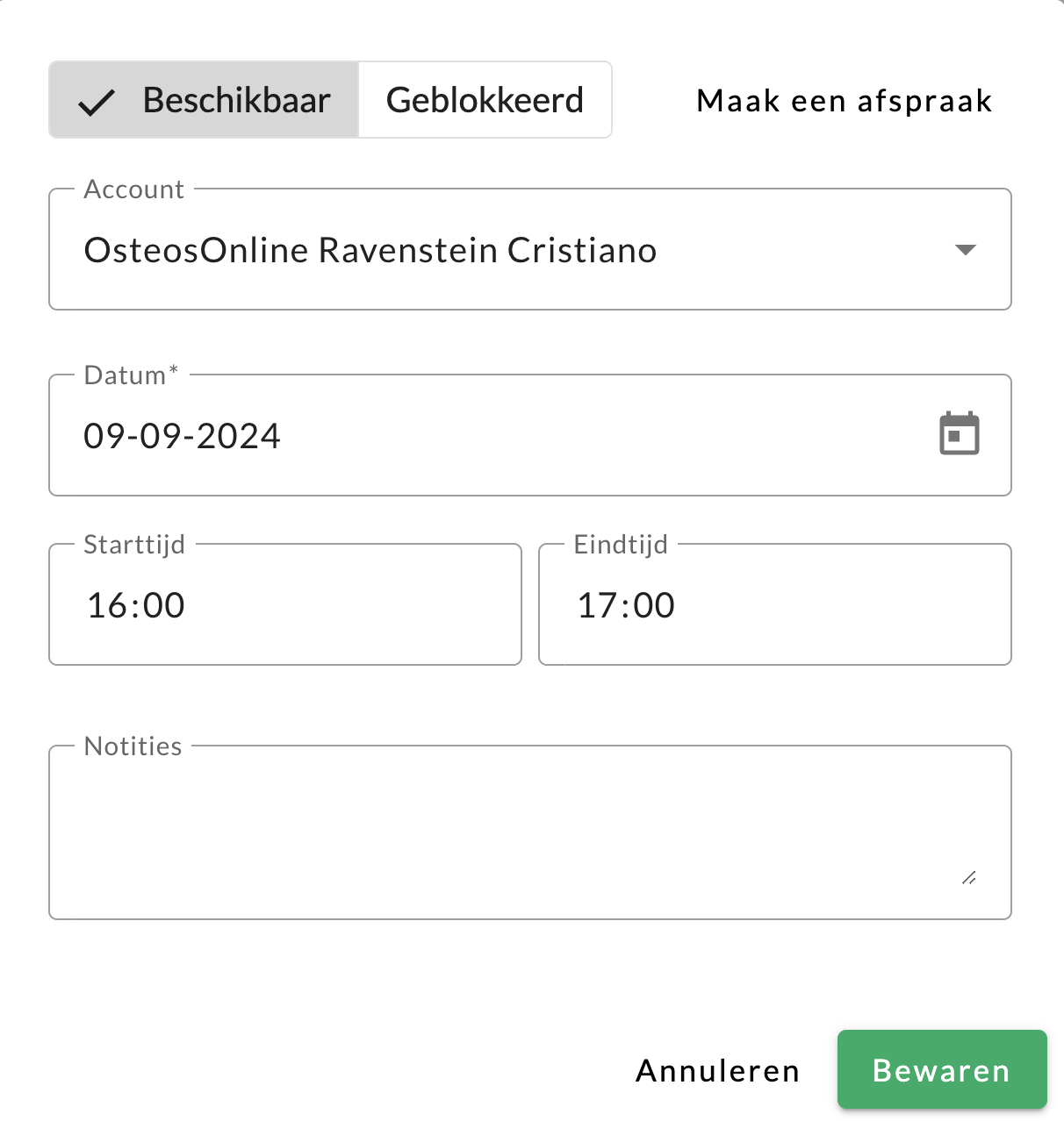 Beschikbare werktijd